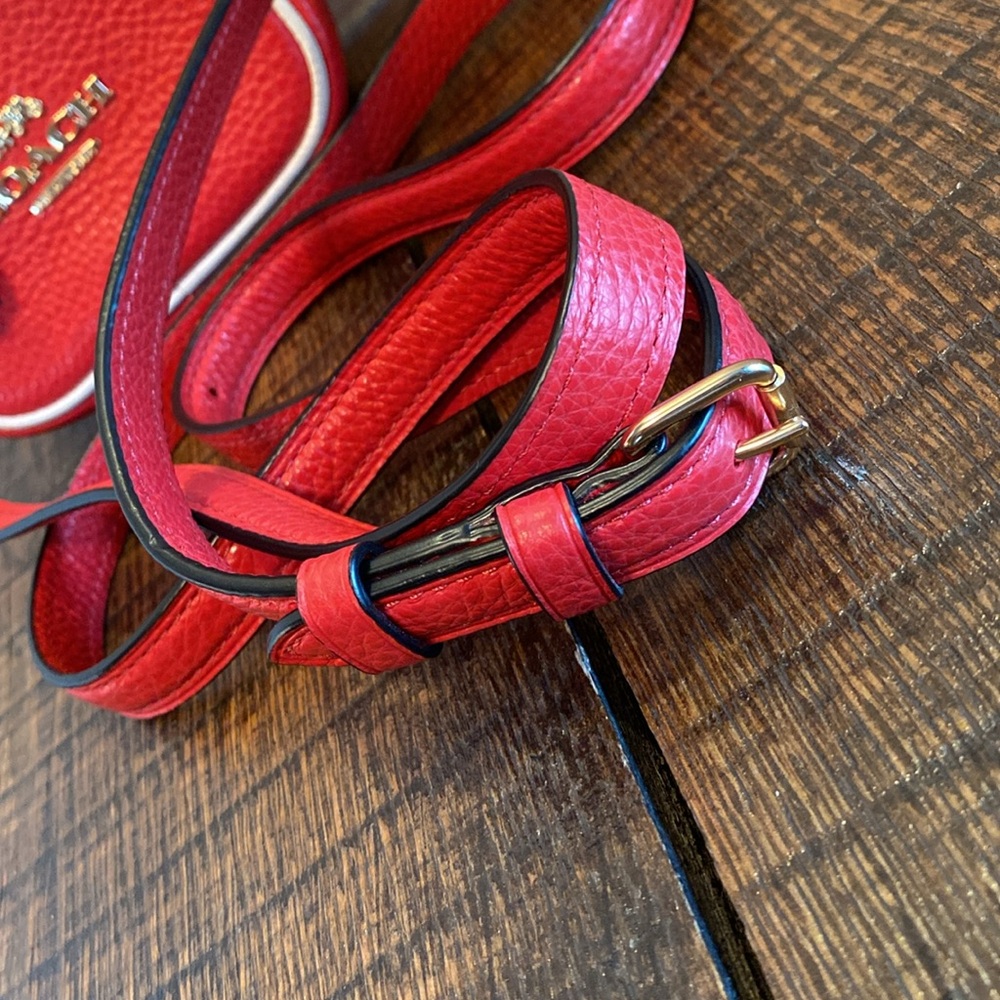 Coach Red Crossbody Bag with Black Trim - Picture 5 of 9
